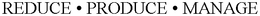 REDUCE · PRODUCE · MANAGE trademark