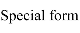 SPECIAL FORM trademark