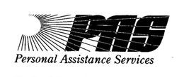 PAS PERSONAL ASSISTANCE SERVICE trademark