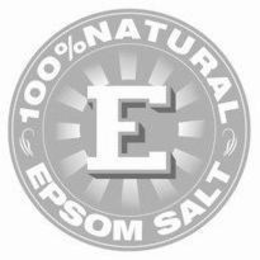E 100% NATURAL EPSOM SALT trademark
