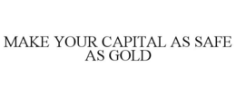 MAKE YOUR CAPITAL AS SAFE AS GOLD trademark