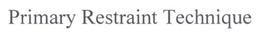 PRIMARY RESTRAINT TECHNIQUE trademark