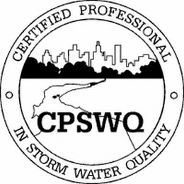 CPSWQ · CERTIFIED PROFESSIONAL · IN STORM WATER QUALITY trademark
