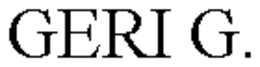 GERI G. trademark