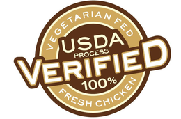 VEGETARIAN FED USDA PROCESS VERIFIED 100% FRESH CHICKEN trademark