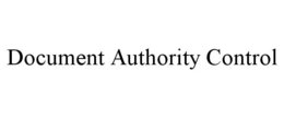 DOCUMENT AUTHORITY CONTROL trademark
