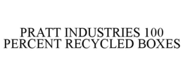 PRATT INDUSTRIES 100 PERCENT RECYCLED BOXES trademark