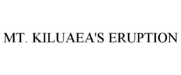 MT. KILUAEA'S ERUPTION trademark
