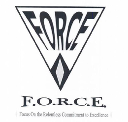 F.O.R.C.E. F.O.R.C.E. FOCUS ON THE RENTLESS COMMITMENT TO EXCELLENCE trademark