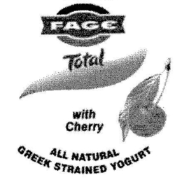 FAGE TOTAL WITH CHERRY ALL NATURAL GREEK STRAINED YOGURT trademark