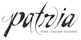 PATRIA FINE ITALIAN CUISINE trademark
