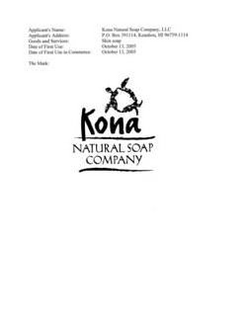 KONA NATURAL SOAP COMPANY trademark