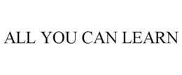 ALL YOU CAN LEARN trademark