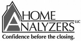 HOME ANALYZERS, LLC CONFIDENCE BEFORE THE CLOSING. trademark