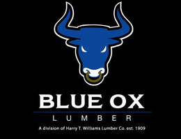 BLUE OX LUMBER A DIVISION OF HARRY T. WILLIAMS LUMBER CO. EST. 1909 trademark