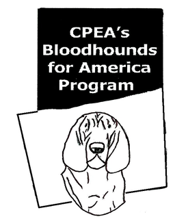 CPEA'S BLOODHOUNDS FOR AMERICA PROGRAM trademark