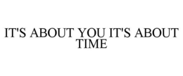 IT'S ABOUT YOU IT'S ABOUT TIME trademark