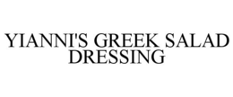 YIANNI'S GREEK SALAD DRESSING trademark