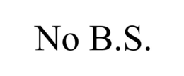 NO B.S. trademark