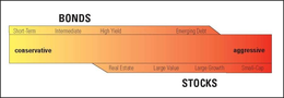 BONDS SHORT-TERM INTERMEDIATE HIGH YIELD EMERGING DEBT CONSERVATIVE AGGRESSIVE REAL ESTATE LARGE VALUE LARGE GROWTH SMALL-CAP, STOCKS trademark