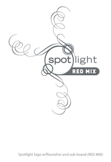 SPOTLIGHT RED MIX SPOTLIGHT LOGO W/FLOURISHER AND SUB-BRAND (RED MIX) trademark