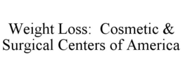 WEIGHT LOSS: COSMETIC & SURGICAL CENTERS OF AMERICA trademark