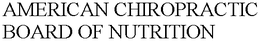 AMERICAN CHIROPRACTIC BOARD OF NUTRITION trademark