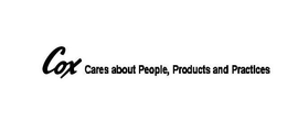 COX CARES ABOUT PEOPLE, PRODUCTS AND PRACTICES trademark