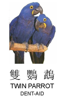 TWIN PARROT DENT-AID trademark
