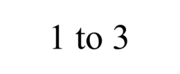 1 TO 3 trademark