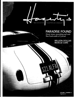 HAGERTY'S THE VOICE OF THE COLLECTOR CAR COMMUNITY PARADISE FOUND GREAT VIEWS, POUNDING SURF AND FINE FOOD SOUTH OF CARMEL MILLION-DOLLAR MUSCLE CARS trademark