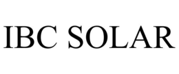 IBC SOLAR trademark