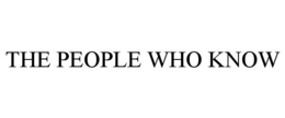 THE PEOPLE WHO KNOW trademark