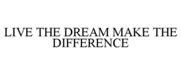 LIVE THE DREAM MAKE THE DIFFERENCE trademark