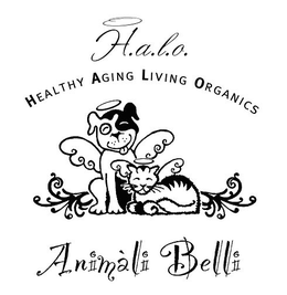 H.A.L.O. HEALTHY AGING LIVING ORGANICS ANIMALI BELLI trademark