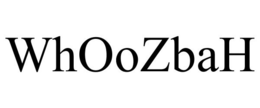 WHOOZBAH trademark