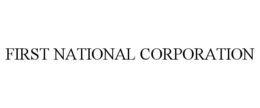 FIRST NATIONAL CORPORATION trademark