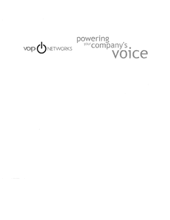 VOIP NETWORKS POWERING YOUR COMPANY'S VOICE trademark