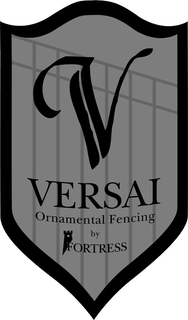 V VERSAI ORNAMENTAL FENCING BY FORTRESS trademark