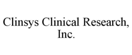 CLINSYS CLINICAL RESEARCH, INC. trademark