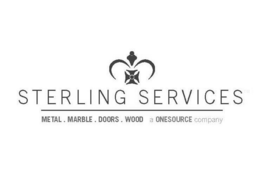 STERLING SERVICES METAL . MARBLE . DOORS . WOOD A ONESOURCE COMPANY trademark