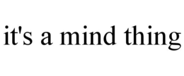 IT'S A MIND THING trademark