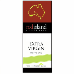 RED ISLAND AUSTRALIA EXTRA VIRGIN OLIVE OIL FROM THE FINEST OLIVES trademark