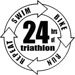 24 HRS OF TRIATHLON SWIM BIKE RUN REPEAT trademark
