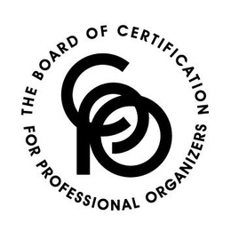 CPO THE BOARD OF CERTIFICATION FOR PROFESSIONAL ORGANIZERS trademark