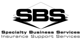 SBS SPECIALTY BUSINESS SERVICES INSURANCE SUPPORT SERVICES trademark