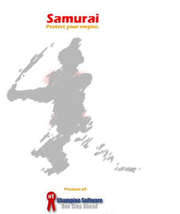 SAMURAI PROTECT YOUR EMPIRE PRODUCT OF: CHAMPION SOFTWARE ONE STEP AHEAD trademark
