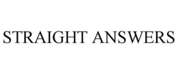 STRAIGHT ANSWERS trademark