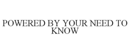 POWERED BY YOUR NEED TO KNOW trademark