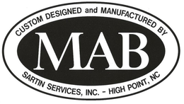 MAB CUSTOM DESIGNED AND MANUFACTURED BY SARTIN SERVICES, INC. - HIGH POINT, NC trademark